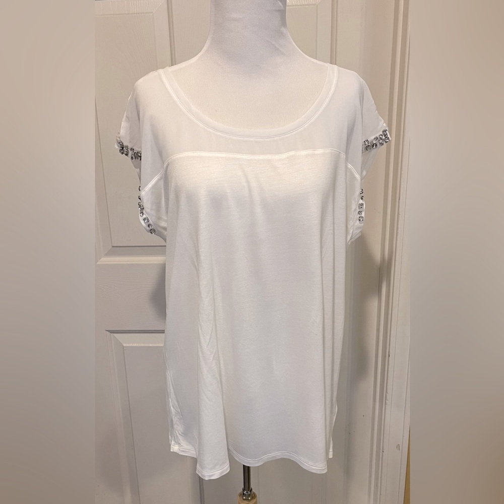 Express Short Sleeve Jeweled shirt
